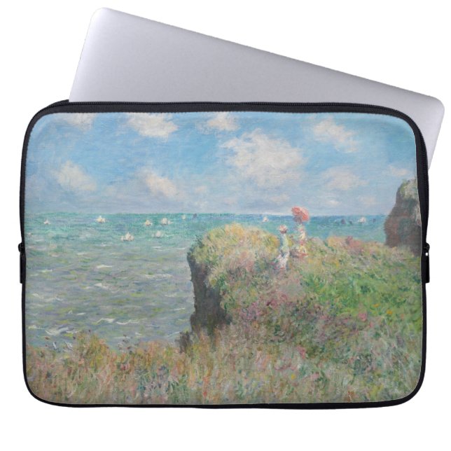 Claude Monet - Cliff Walk at Pourville Laptop Sleeve (Front)