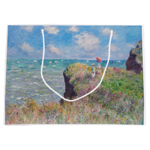 Claude Monet - Cliff Walk at Pourville Large Gift Bag