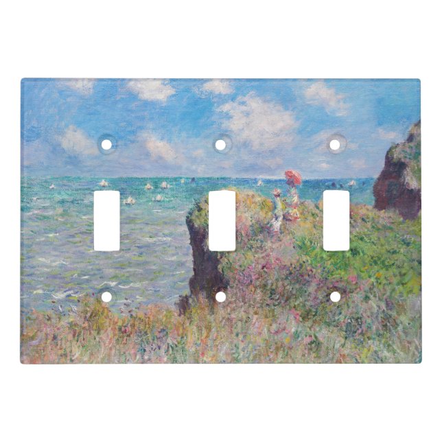 Claude Monet - Cliff Walk at Pourville Light Switch Cover (Front)