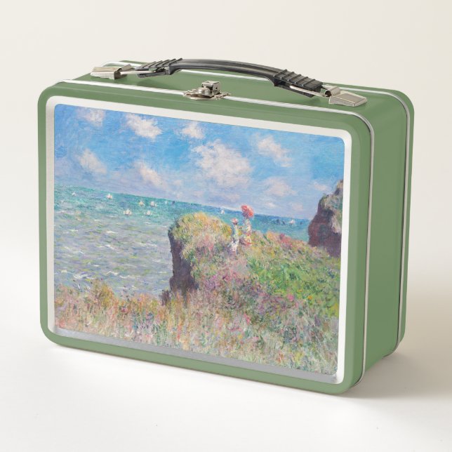 Claude Monet - Cliff Walk at Pourville Metal Lunch Box (Front)