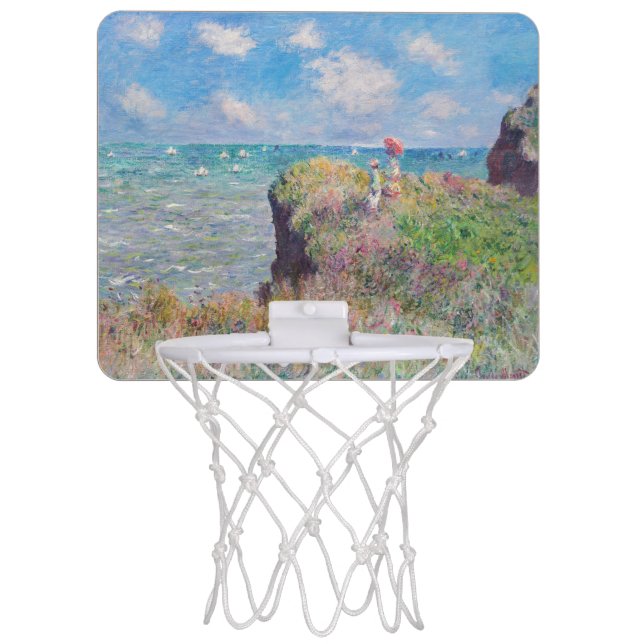 Claude Monet - Cliff Walk at Pourville Mini Basketball Hoop (Front)