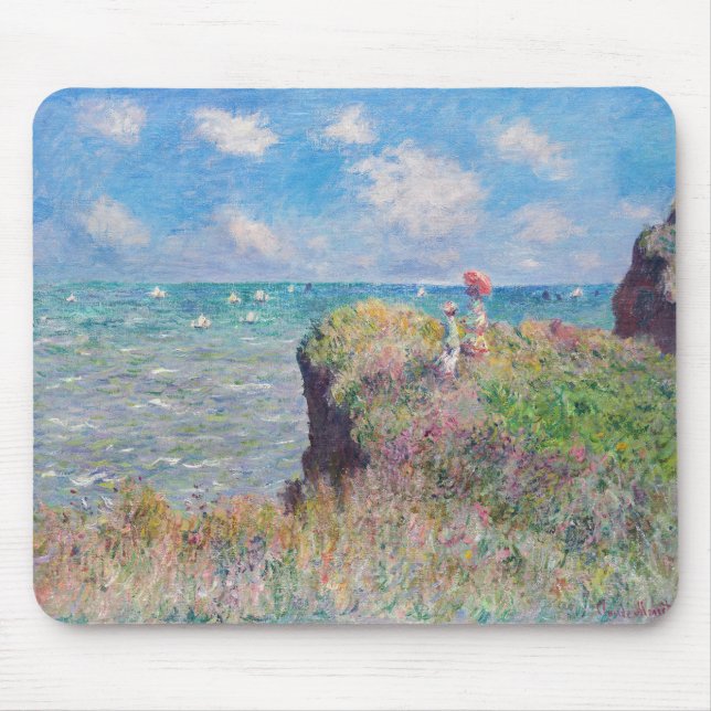 Claude Monet - Cliff Walk at Pourville Mouse Pad (Front)