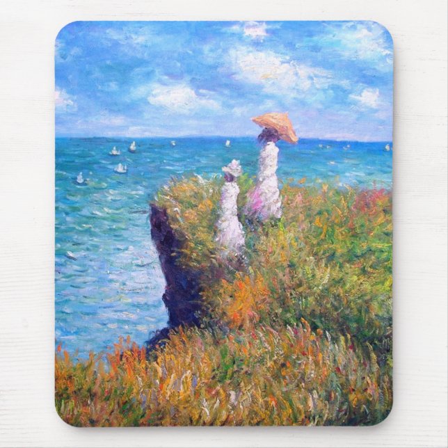 Claude Monet: Cliff Walk at Pourville Mouse Pad (Front)