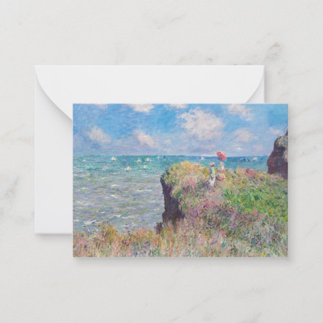 Claude Monet - Cliff Walk at Pourville Note Card (Front)