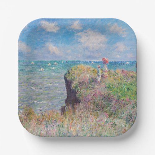 Claude Monet _ Cliff Walk at Pourville Paper Plates