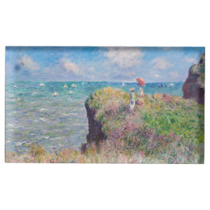 Claude Monet - Cliff Walk at Pourville Place Card Holder