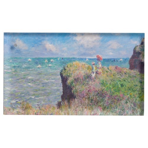 Claude Monet _ Cliff Walk at Pourville Place Card Holder