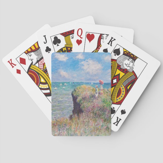 Claude Monet - Cliff Walk at Pourville Poker Cards (Back)