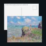 Claude Monet - Cliff Walk at Pourville Postcard<br><div class="desc">Cliff Walk at Pourville / Promenade sur la falaise,  Pourville - Claude Monet,  1882</div>