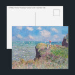 Claude Monet - Cliff Walk at Pourville Postcard<br><div class="desc">Cliff Walk at Pourville / Promenade sur la falaise,  Pourville - Claude Monet,  1882</div>