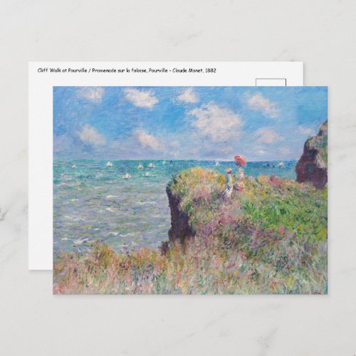 Claude Monet _ Cliff Walk at Pourville Postcard