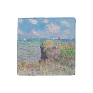 Claude Monet - Cliff Walk at Pourville Stone Magnet