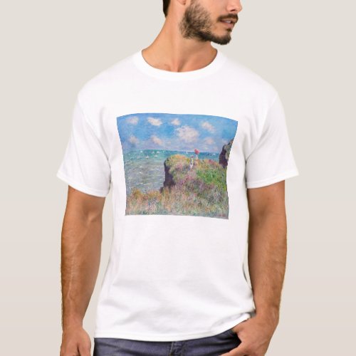 Claude Monet _ Cliff Walk at Pourville T_Shirt