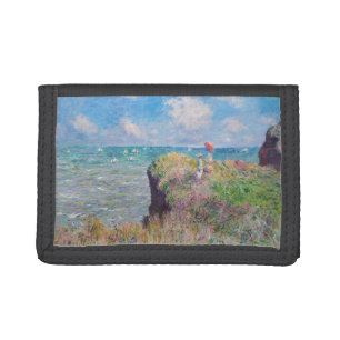 Claude Monet - Cliff Walk at Pourville Tri-fold Wallet