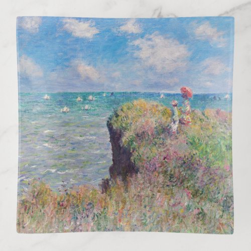 Claude Monet _ Cliff Walk at Pourville Trinket Tray