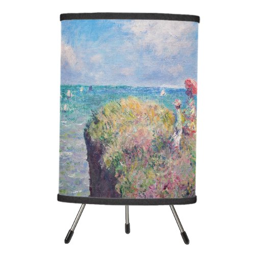 Claude Monet _ Cliff Walk at Pourville Tripod Lamp