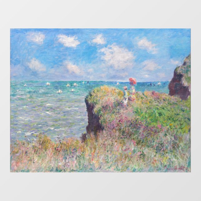 Claude Monet - Cliff Walk at Pourville Wall Decal (Front)