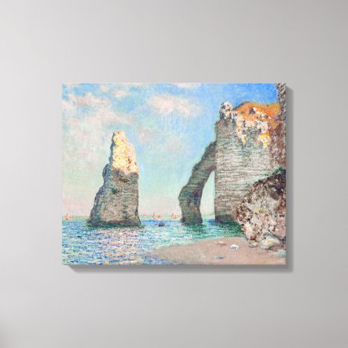 Claude Monet _ Cliffs at Etretat Canvas Print