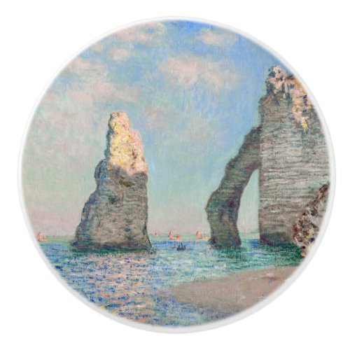 Claude Monet _ Cliffs at Etretat Ceramic Knob
