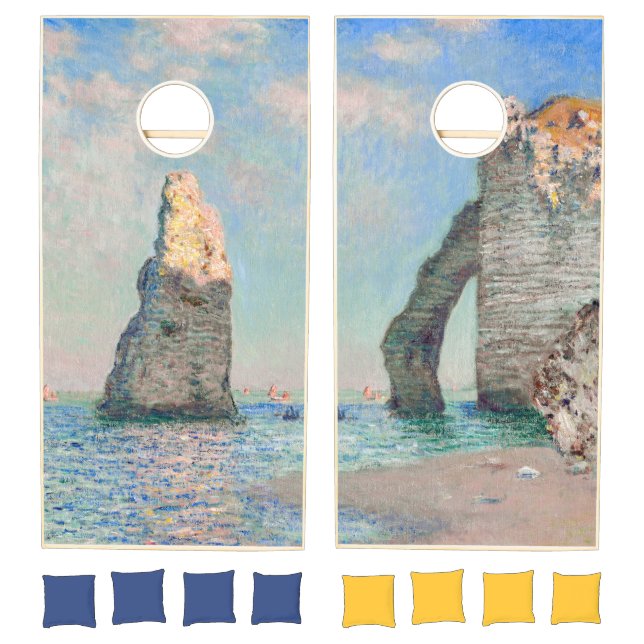 Claude Monet - Cliffs at Etretat Cornhole Set (Set)