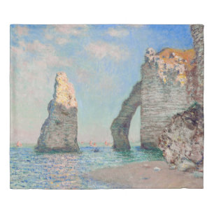 Claude Monet - Cliffs at Etretat Duvet Cover