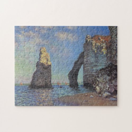 Claude Monet Cliffs at Etretat Impressionist Paint Jigsaw Puzzle