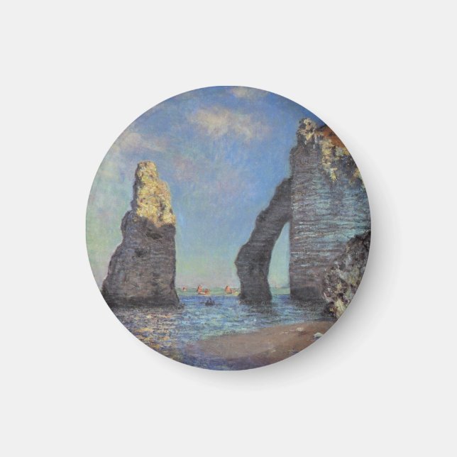 Claude Monet Cliffs at Etretat Impressionist Paint Magnet (Front)