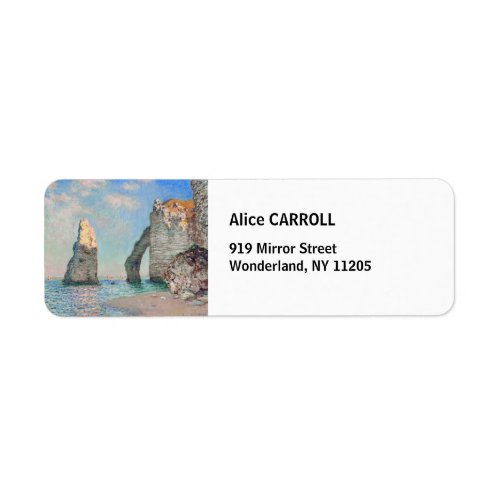 Claude Monet _ Cliffs at Etretat Label