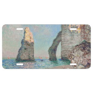 Claude Monet - Cliffs at Etretat License Plate