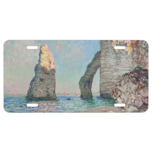 Claude Monet _ Cliffs at Etretat License Plate