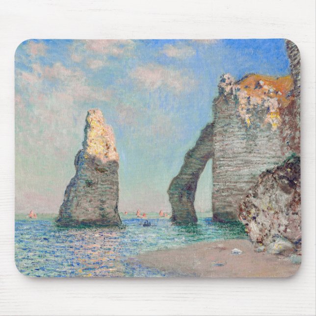 Claude Monet - Cliffs at Etretat Mouse Pad (Front)