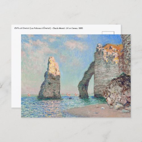 Claude Monet _ Cliffs at Etretat Postcard