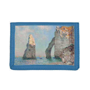 Claude Monet - Cliffs at Etretat Tri-fold Wallet