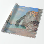 Claude Monet - Cliffs at Etretat Wrapping Paper<br><div class="desc">Cliffs at Etretat (Les Falaises à Étretat) - Claude Monet,  Oil on Canvas,  1885</div>