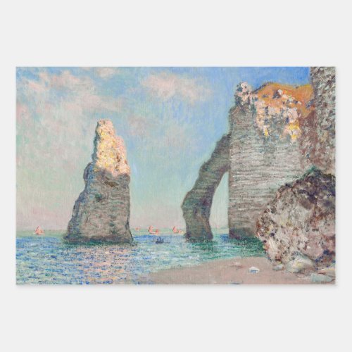 Claude Monet _ Cliffs at Etretat Wrapping Paper Sheets