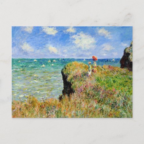 Claude Monet Clifftop Walk Postcard