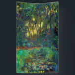 Claude Monet - Corner of a Pond with Waterlilies Banner<br><div class="desc">Coin du bassin aux nympheas / Corner of a Pond with Waterlilies - Claude Monet,  Oil on Canvas,  1918</div>