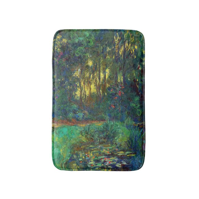 Claude Monet - Corner of a Pond with Waterlilies Bath Mat (Front Vertical)