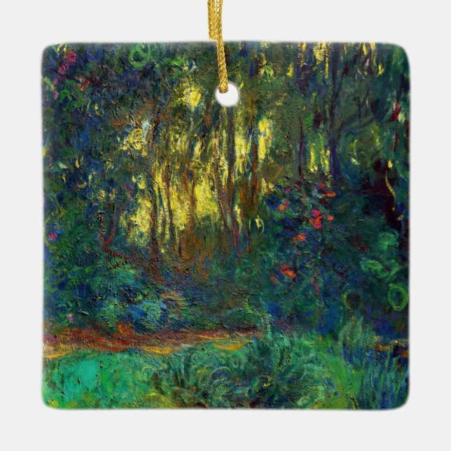 Claude Monet - Corner of a Pond with Waterlilies Ceramic Ornament (Front)