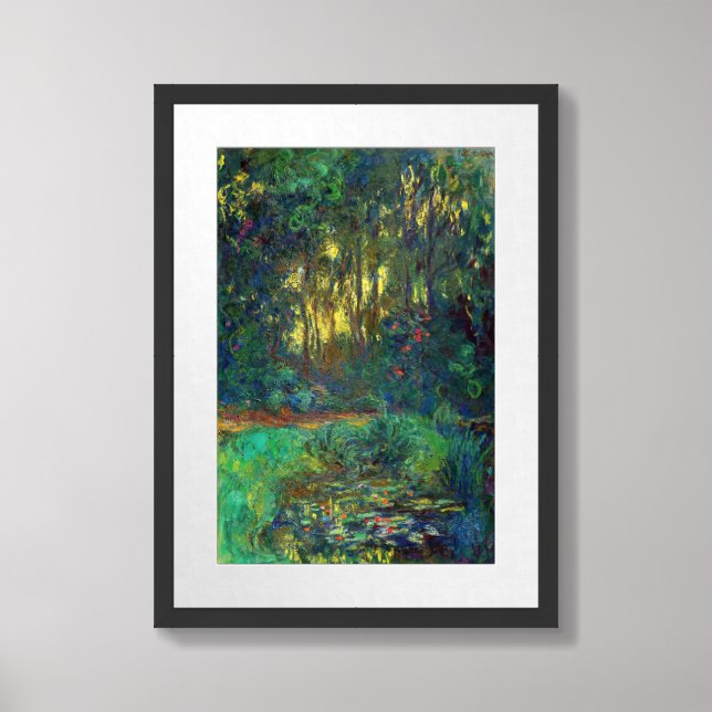 Claude Monet - Corner of a Pond with Waterlilies Framed Art (Framed Front)
