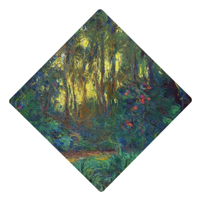 Claude Monet - Corner of a Pond with Waterlilies Graduation Cap Topper (Front)