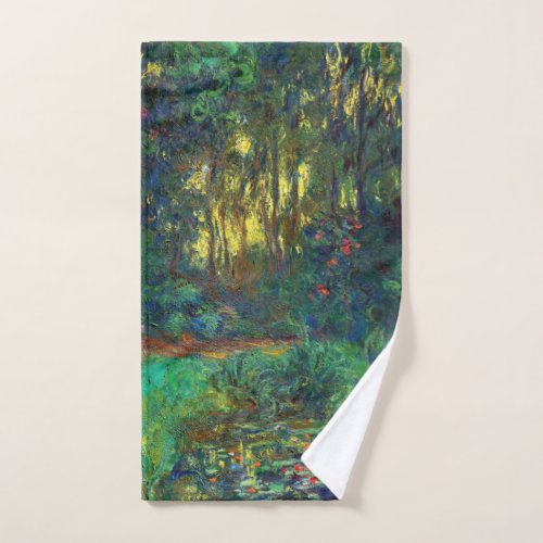 Claude Monet _ Corner of a Pond with Waterlilies Hand Towel