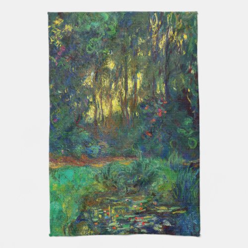 Claude Monet _ Corner of a Pond with Waterlilies Kitchen Towel