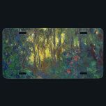 Claude Monet - Corner of a Pond with Waterlilies License Plate<br><div class="desc">Coin du bassin aux nympheas / Corner of a Pond with Waterlilies - Claude Monet,  Oil on Canvas,  1918</div>