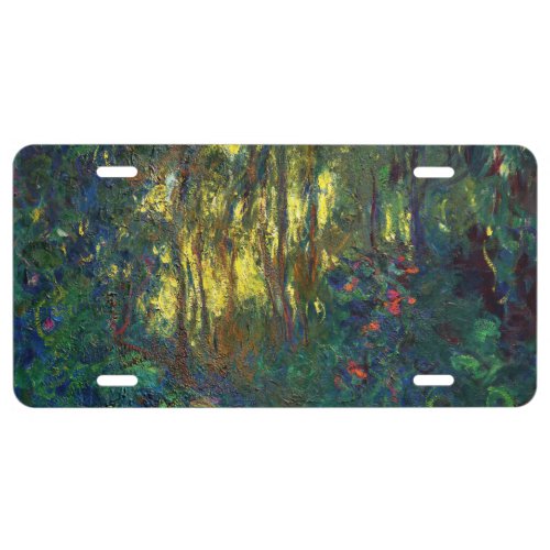 Claude Monet _ Corner of a Pond with Waterlilies License Plate