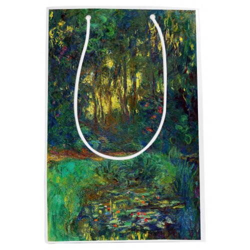 Claude Monet _ Corner of a Pond with Waterlilies Medium Gift Bag