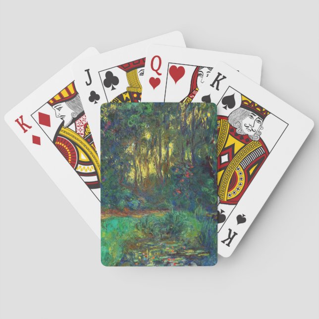 Claude Monet - Corner of a Pond with Waterlilies Poker Cards (Back)