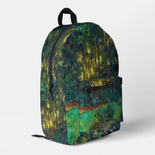 Claude Monet _ Corner of a Pond with Waterlilies Printed Backpack