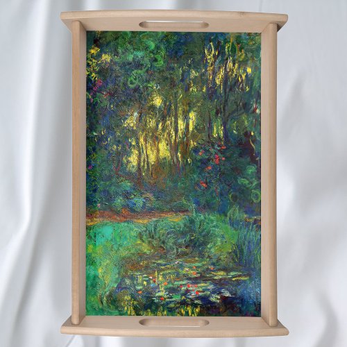 Claude Monet _ Corner of a Pond with Waterlilies Serving Tray