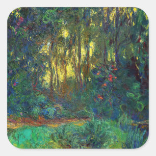 Claude Monet - Corner of a Pond with Waterlilies Square Sticker